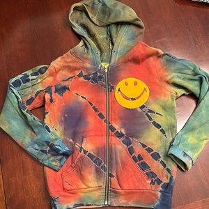 Aviator Nation hoodie. Tie dye w/smiley face. Excellent condition. Kids size 12.